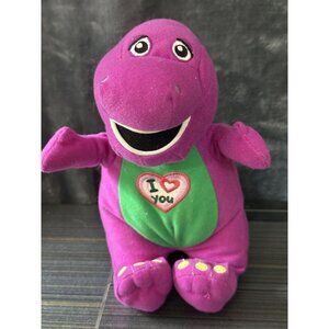Lyons Group 2013 9" Plush Stuffed Animal Barney The Dinosaur‎ Purple- READ